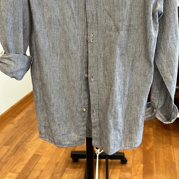 ZARA BOYS BUTTON  DOWN STRIPED SHIRT SZ 11/12 - Picture 6 of 7